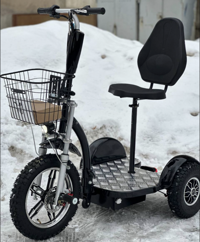 Электротрицикл Zappy Dual PRO со спинкой и двумя моторами Электротрицикл Zappy Dual PRO со спинкой и двумя моторами